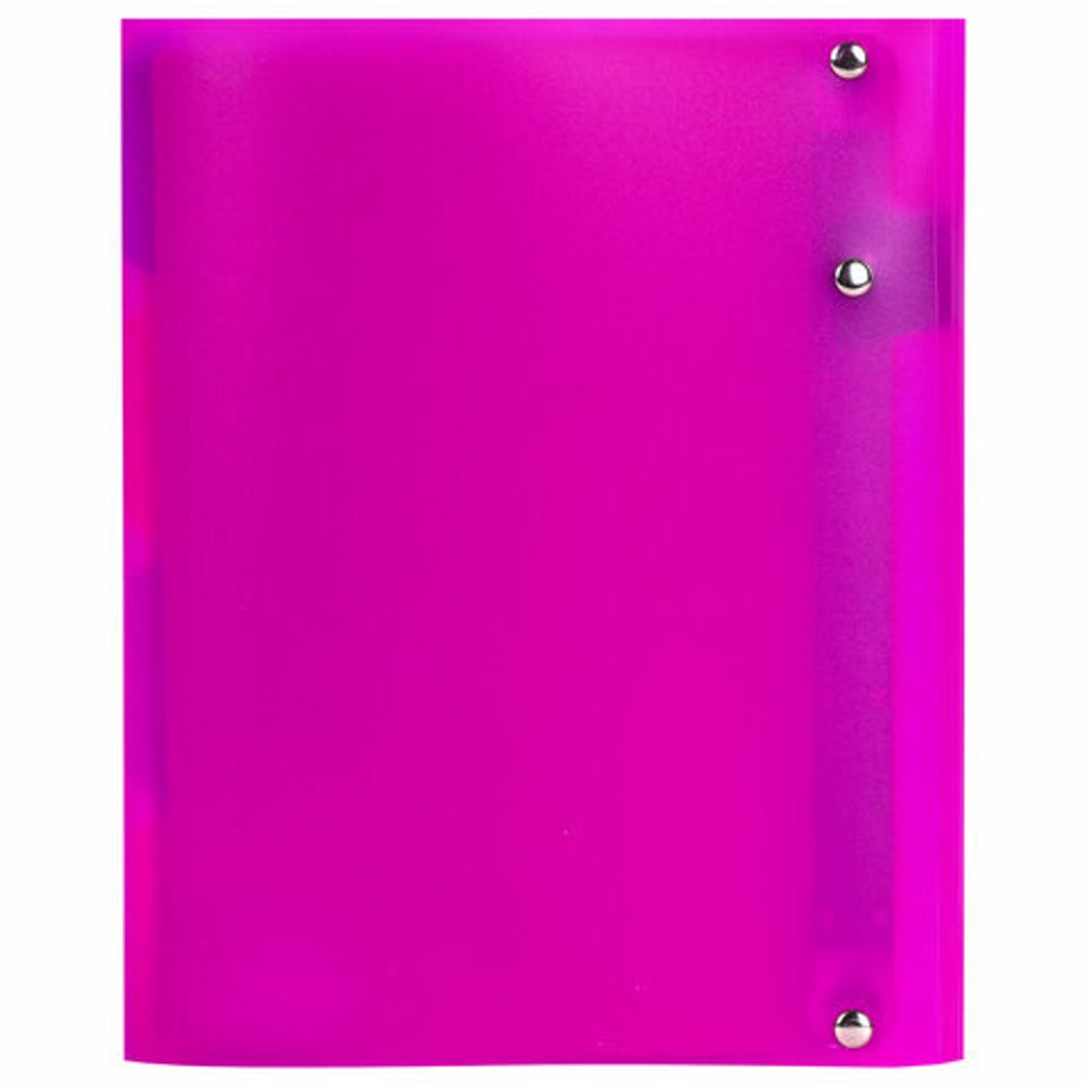 Тетрадь на кольцах А5 175х220 мм, 120 л., пластик, на липучке, с разделителями, BRAUBERG, Розовый, 404635