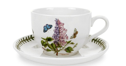 Portmeirion Чашка для завтрака Botanic Garden 500 мл с блюдцем Садовая сирень BG42000-E