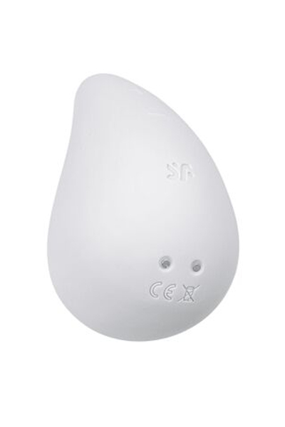 Белый вибромассажер в форме капли Dew Drop (Цвет: белый)