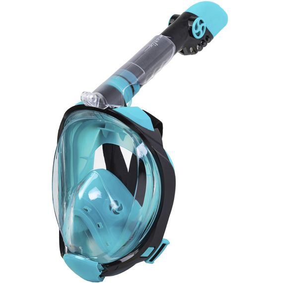 Маска полнолицевая Marlin Travel черный/бирюзовый/бирюзовый