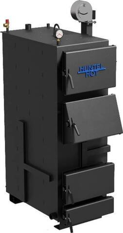 Котел твердотопливный длительного горения Huntel Hot 40