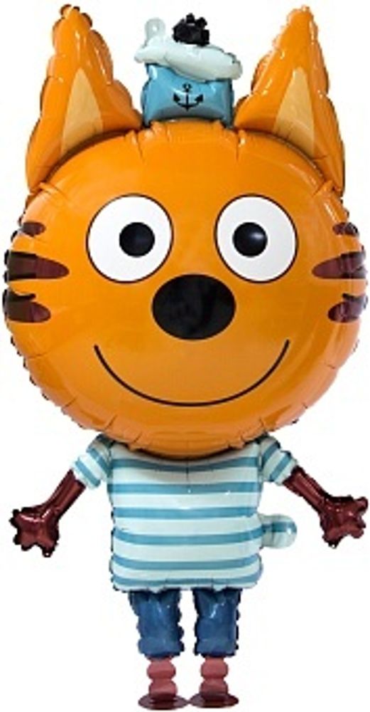 Шар 3D (39&#39;&#39;/99 см) Ходячая Фигура, Три Кота, Коржик, 1 шт. в уп.