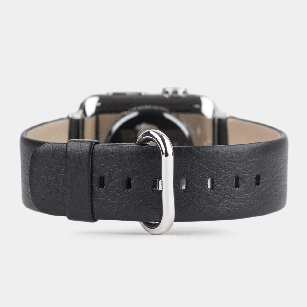 Ремешок кожаный для Apple Watch 42/44mm Classic черного цвета