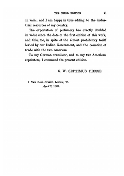 The art of perfumery, and the methods of obtaining the odours of plants | George William Septimus Piesse