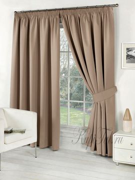 Длинные шторы Classic Blackout (Coffee) Однотонный блэкаут