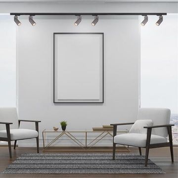 370589 PORT NT19 247 серебристый черный Светильник трековый однофазный трехжильный IP20 GU10 50W 220-240V ELITE