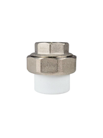 Муфта комбинированная разъемная (Американка) PPR внутренняя резьба 20х 1/2,  белый, RTP (200/20)