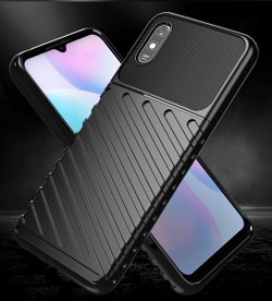 Ударопрочный чехол черного цвета на Xiaomi Redmi 9a, серия Onyx от Caseport