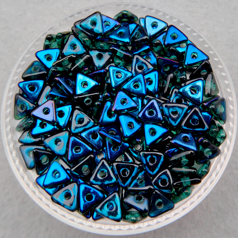 Tri-bead 4 мм, Emerald Azuro