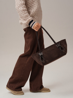 Замшевая сумка DBR 31340 темно-коричневый