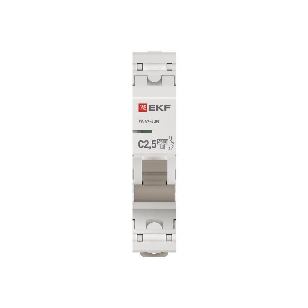 Выключатель автоматический 1п C 2.5А 4.5кА ВА 47-63N PROxima EKF M63412T5C