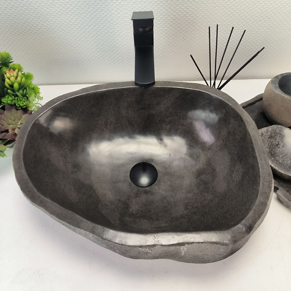 Раковина из речного камня RS62821 (51*40*15) 56