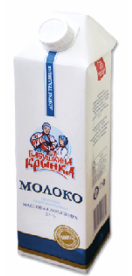 Молоко "Бабушкина крынка" 2,5% 1л. Тетра-пак