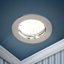 Светильник встраиваемый ЭРА KL1 CH под лампу MR16 GU5.3 хром | Литые встраиваемые светильники