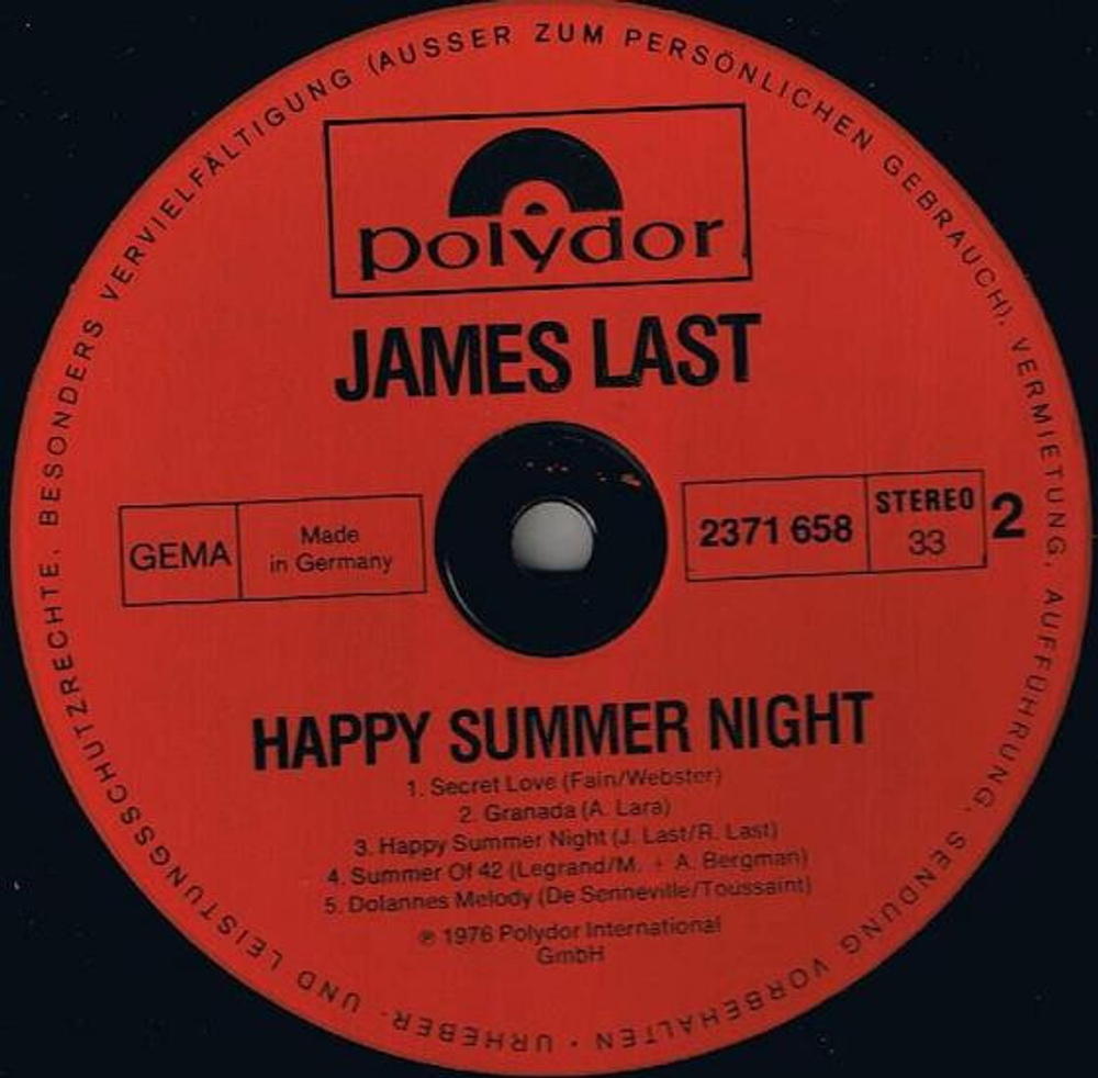 James Last / Happy Summer Night (LP)