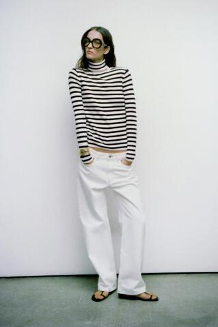 ZARA СВИТЕР В ПОЛОСКУ ИЗ МЯГКОЙ ТКАНИ, ПОЛОСКИ