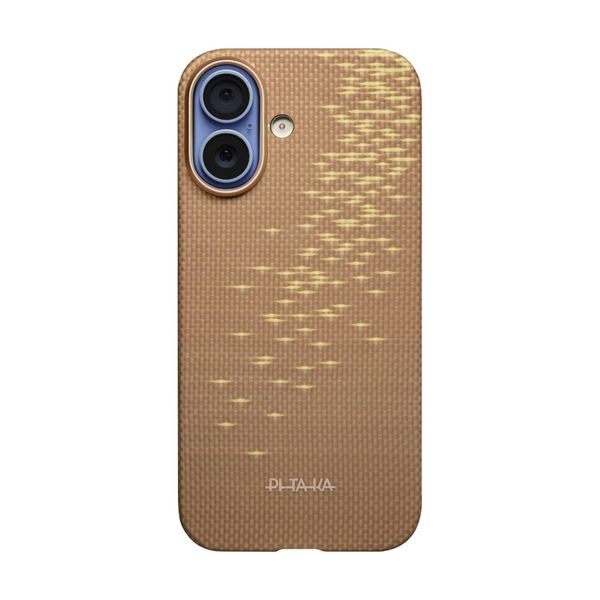 Чехол Pitaka Edge Case для iPhone 17, Золотой блик | Golden Glint