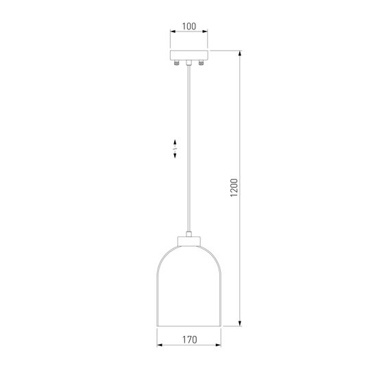 50119/1 / подвесной светильник / латунь