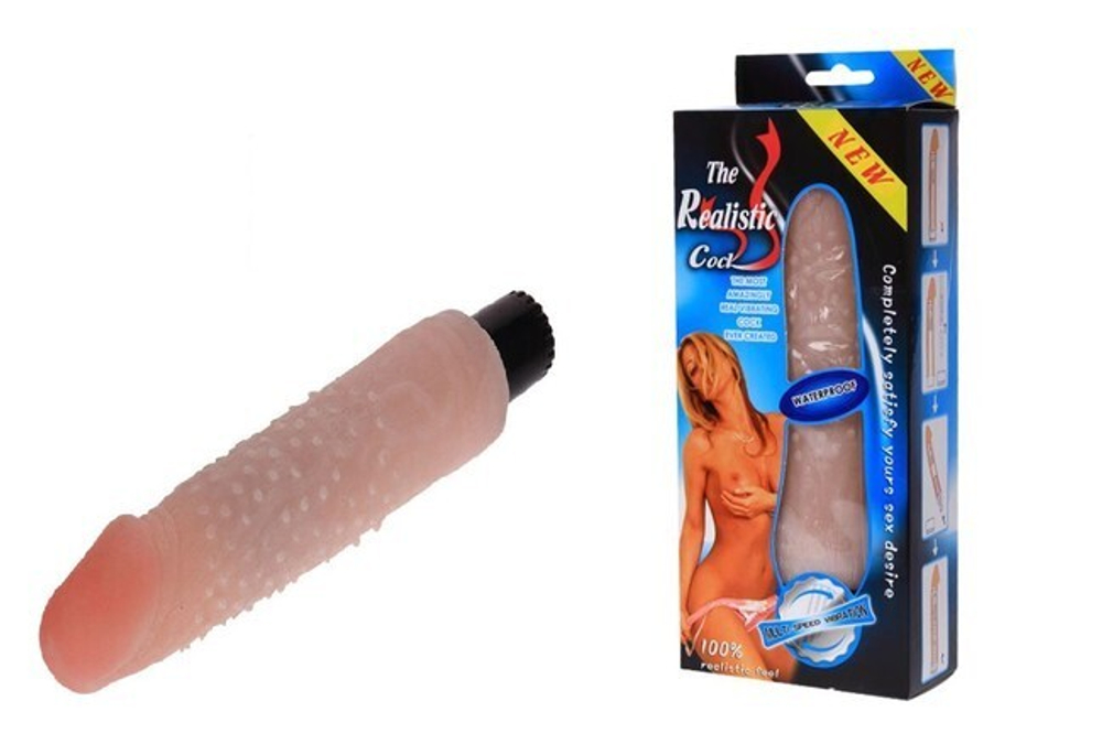 Рельефный вибратор The Realistic Cock (Цвет: телесный)