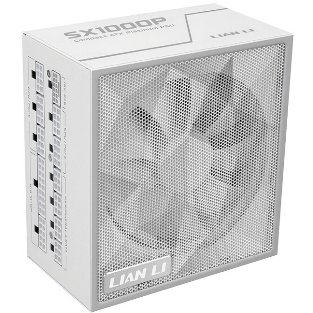 Блок питания Lian Li 1000W SX1000P White, модульный, 16 Pin PCIe 5.1, 80 PLUS Platinum (G9P.SX1000P.W000.RU)