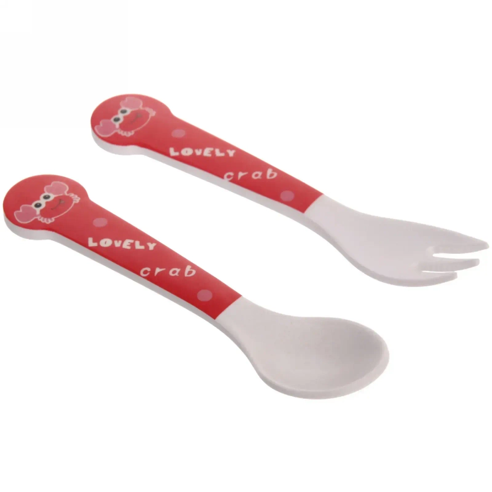 Набор детской посуды из бамбука 5 предметов «Крабик»