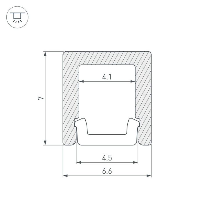 Профиль Arlight ARH-Micro-0607-2000 Anod 036398