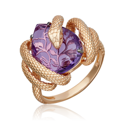Кольцо из красного золота c аметистом  01-5779-00-203-1110