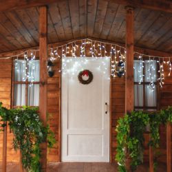 ULD-B3010-200-SWK WHITE IP67 Бахрома светодиодная со статическим свечением. 3м. Соединяемая. 200 светодиодов. Белый свет. Провод белый. TM Uniel.