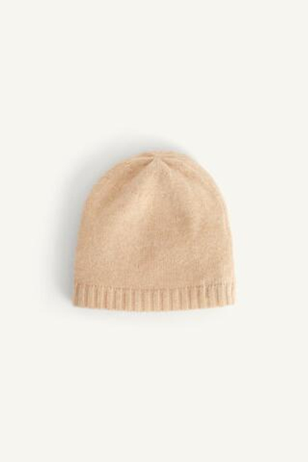 ZARA ШАПКА ИЗ 100% ШЕРСТИ, СВЕТЛО-БЕЖЕВЫЙ