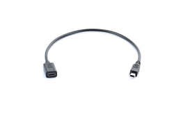 Переходник mini USB (m) штекер на гнездо USB type C (f) 28sm