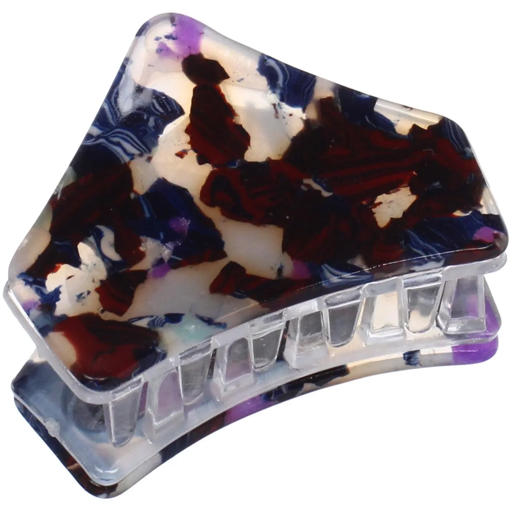 Заколка - краб для волос «AKS-EMPIRE», треугольник, цвет микс 6 цветов, 4,5*3см