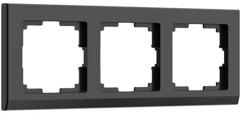 Рамка на 3 поста Stark (черный)