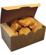 Упаковка для наггетсов, куриных крыльев, картофеля фри ECO Fast Food Box L (500 шт./кор.20 уп.,25 шт) р-р 70*91*150 мм