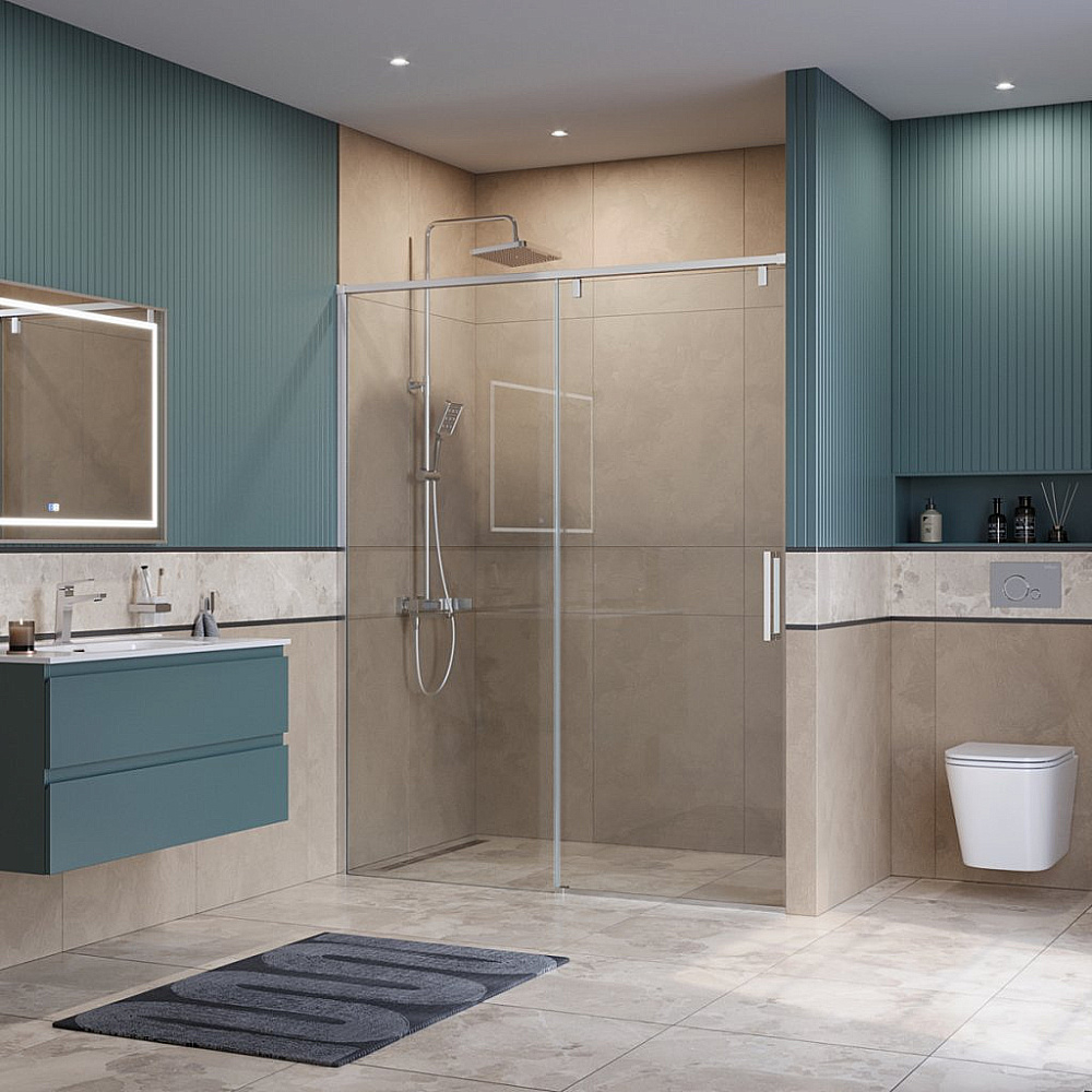 Душевая дверь BelBagno SOFT_CLOSE-1-BF-1-150-C-Cr 150 стекло прозрачное/профиль хром