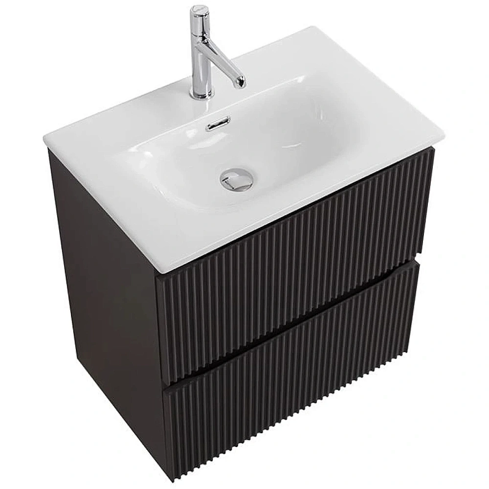 Тумба с раковиной BelBagno UNO-MINI 60 темно-серая матовая