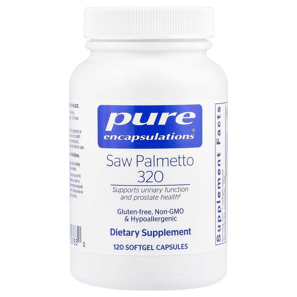 Pure Encapsulations, Saw Palmetto 320, 120 мягких капсул (320 мг в каждой капсуле)