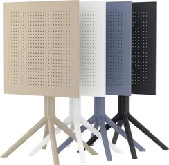 Стол пластиковый складной Sky Folding, 60х60 см, белый