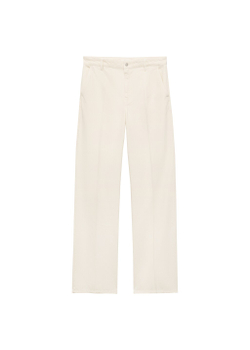 Джинсы с широкими штанинами и высокой посадкой