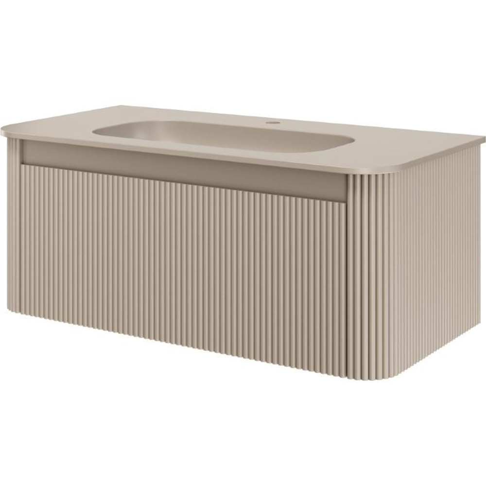 Тумба c раковиной VOI 786-100-D+782-100-R-D 100 см, на 1 отверстие, рифленая, DAPHNE