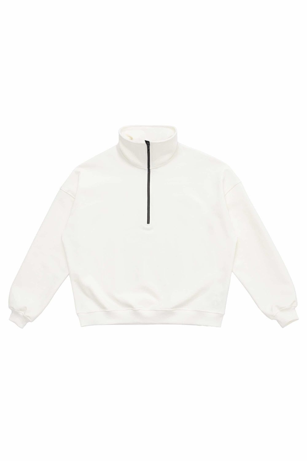 Толстовка MOE ZIP с высоким воротом Молочная