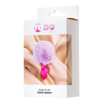 Розовая анальная втулка 13см с сиреневым пушистым хвостиком ToyFa ToDo Sweet Bunny 357016