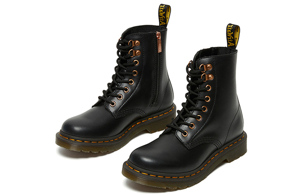 Dr. Martens 1460 Pascal Hdw Combat Boots Black Women"s