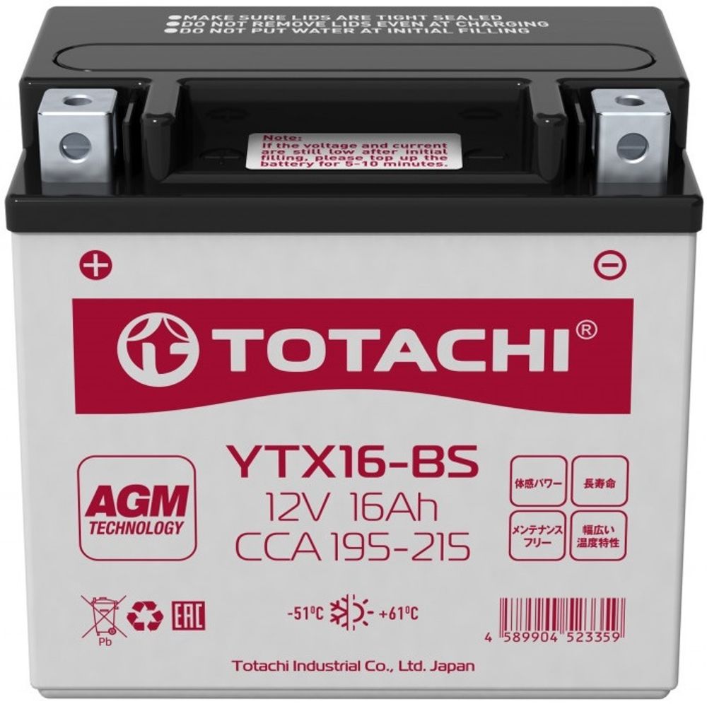TOTACHI YTX16-BS аккумулятор