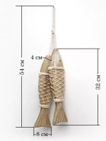 Декор на стену для интерьера "Рыбы в сетях"