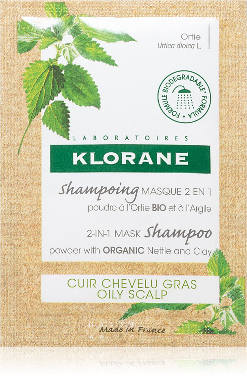 Klorane Nettle - порошковый шампунь /   8x3  g  / GTIN 3282770142044