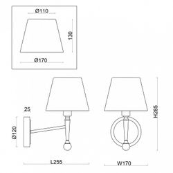 Бра Freya Rosemary FR5190WL-01BS