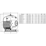 Фильтр K1600тд-1.0-6", шпул. навивки, Д.1.6 м,101м³/час,выс.1м. подкл.6",трубч., доп.опции, без обвязки