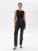 Баска кожаная GLITTER, черный