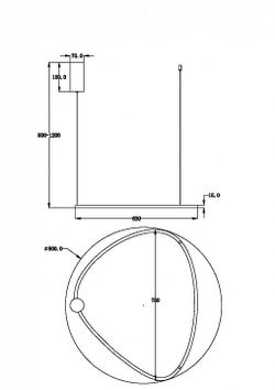 Подвесной светильник Maytoni Glint MOD072PL-L36B3K