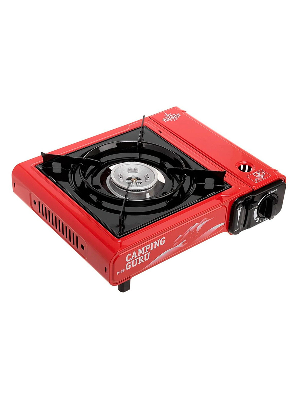 Плита газовая TOURIST портативная в кейсе CAMPING GURU PLUS с переходником (TS-233)